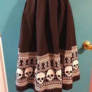 Hell Bunny Skull Swing Skirt